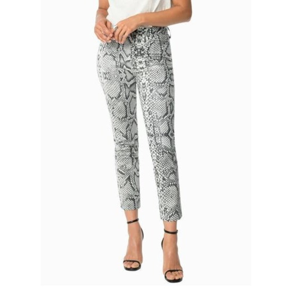 Joe's Jeans Women Scaled Python Snake Print Pants Black 27 45CRFPTP5246-PTP